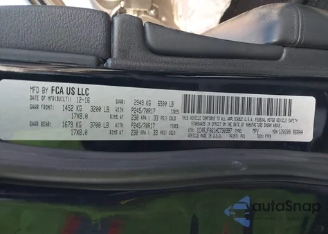 2017 Jeep Grand Cherokee Laredo 4X4 из США, поврежденный, VIN 1C4RJFAG1HC730397